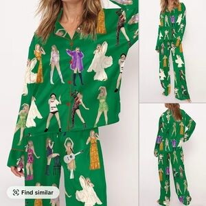 SHESHOW Pajama Set • Long Pants / Long Sleeve Shirt • Taylor Swift • Medium